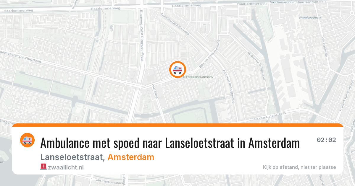 Ambulance met spoed naar Lanseloetstraat in Amsterdam — 16 jul 2026