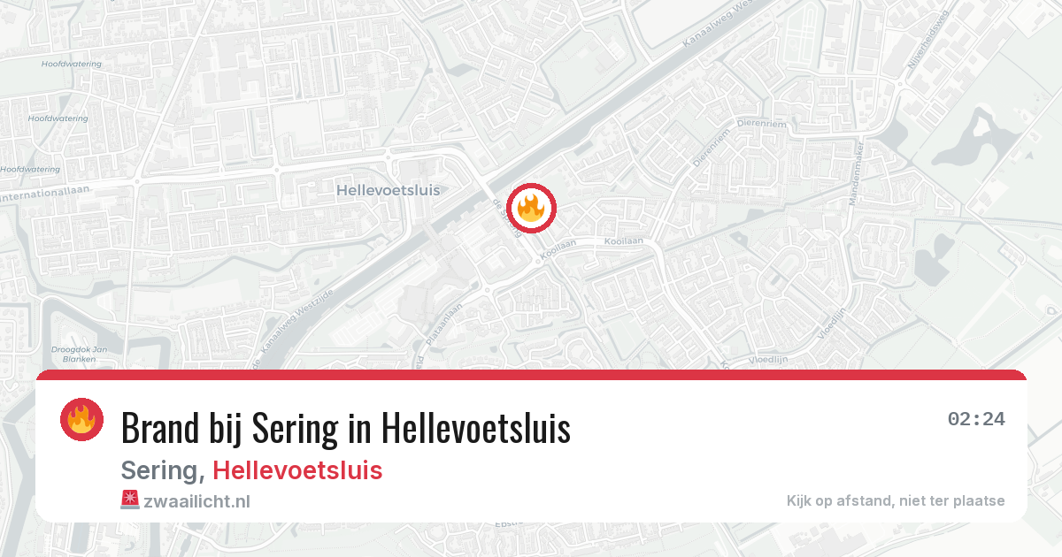 Brand bij Sering in Hellevoetsluis — 10 jul 2026