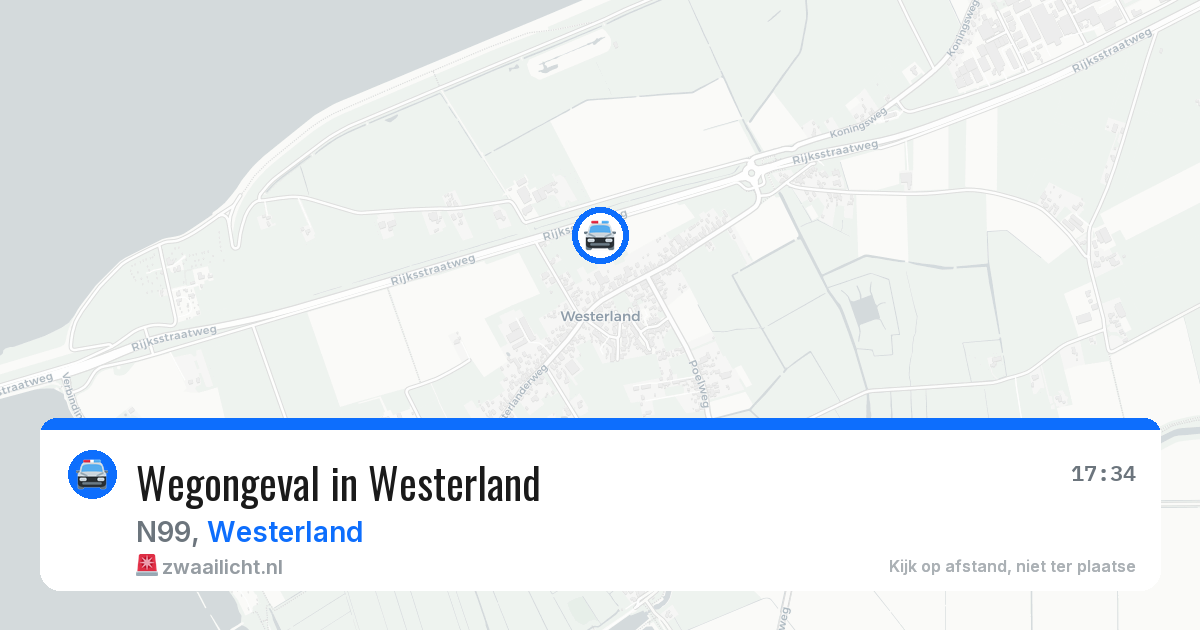 Wegongeval in Westerland — 25 mei 2026