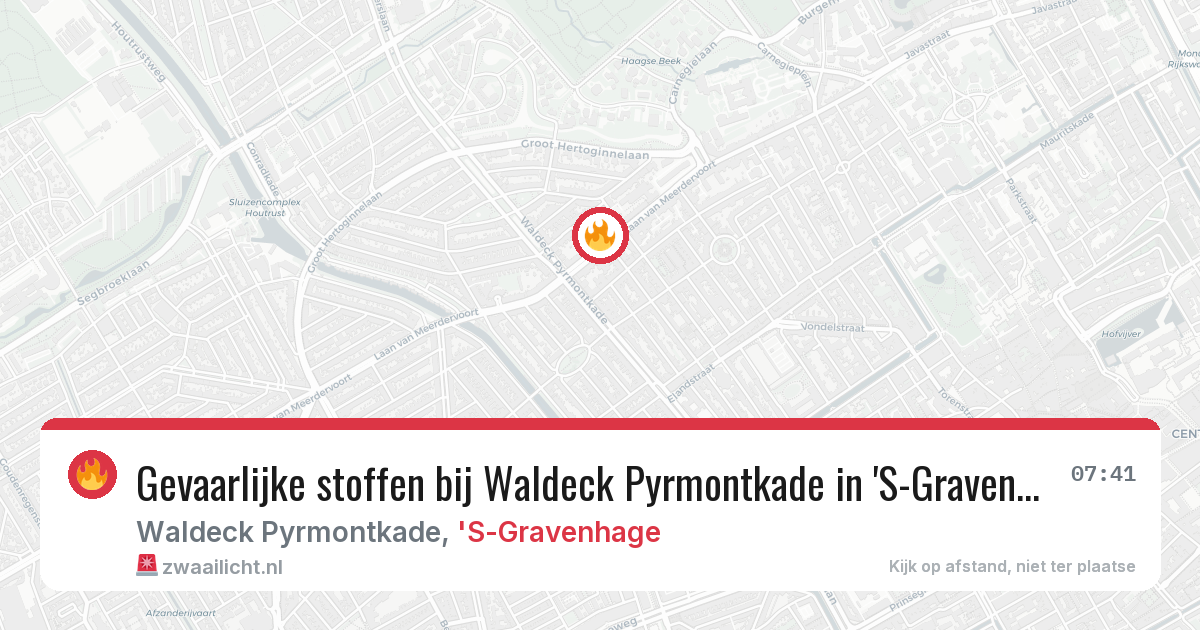 Gevaarlijke stoffen bij Waldeck Pyrmontkade in 'S-Gravenhage — 30 jan 2026