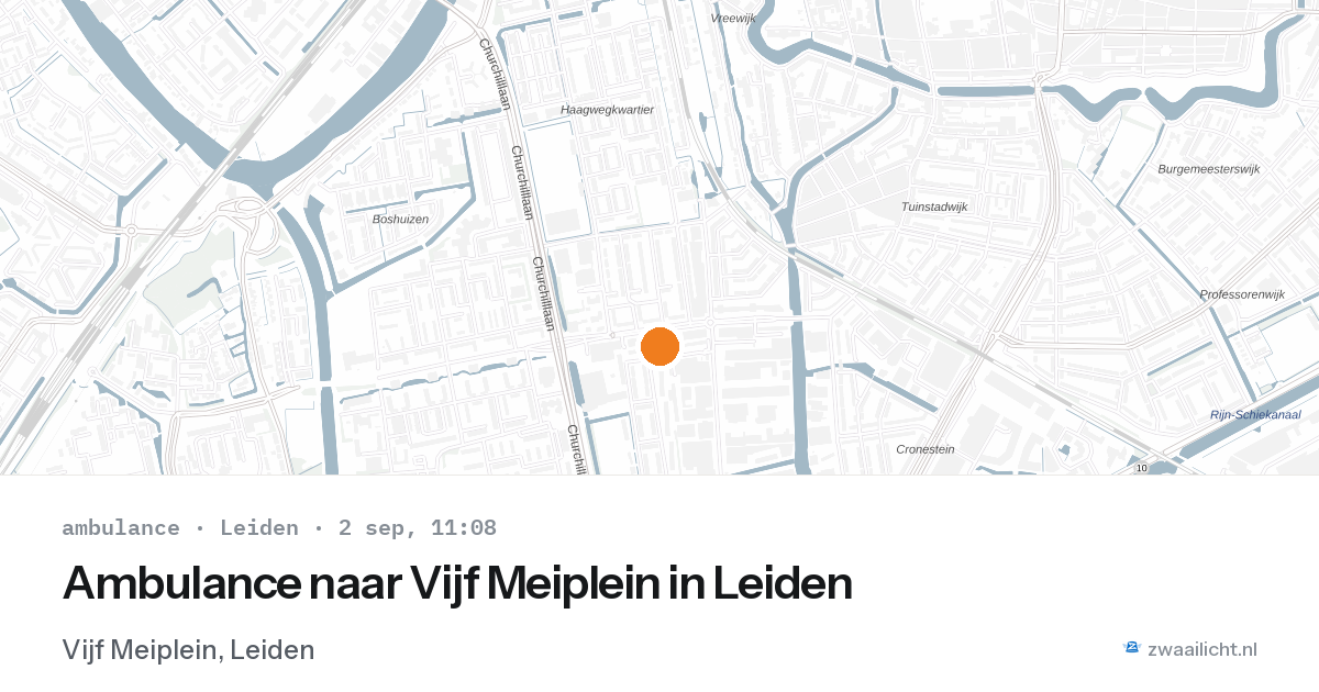 Ambulance naar Vijf Meiplein in Leiden — 2 sep 2026