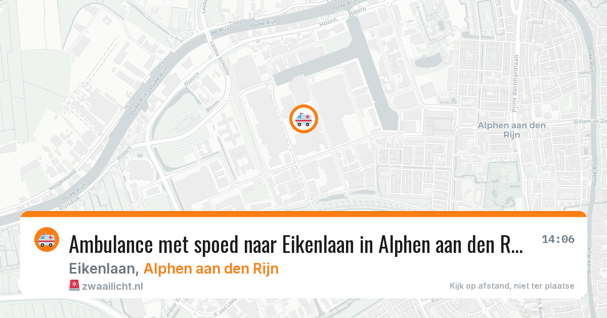 Ambulance met spoed naar Eikenlaan in Alphen aan den Rijn — 12 aug 2026