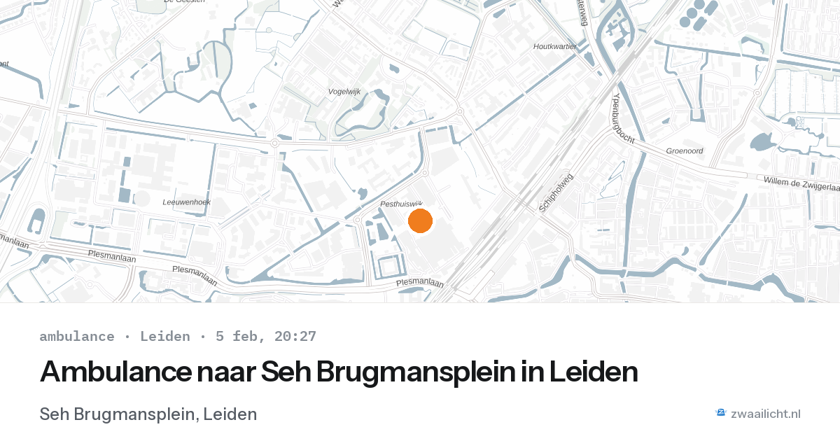 Ambulance naar Seh Brugmansplein in Leiden — 5 feb 2026