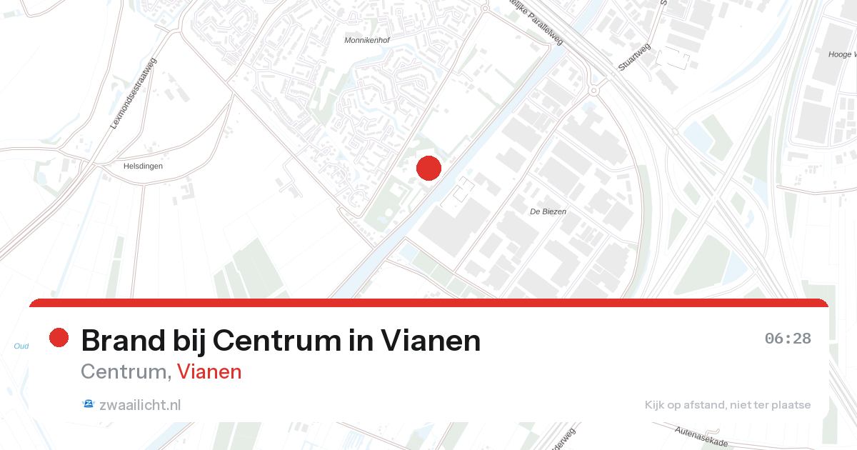 Brand bij Centrum in Vianen — 27 aug 2026