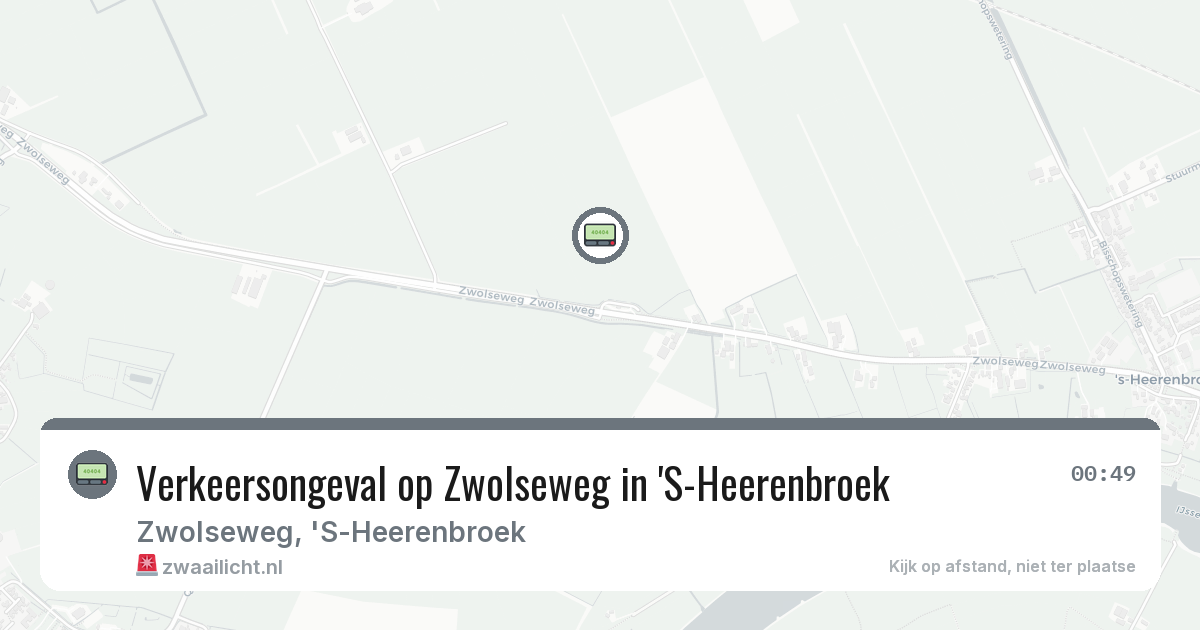 Verkeersongeval op Zwolseweg in 'S-Heerenbroek — 14 mrt 2026