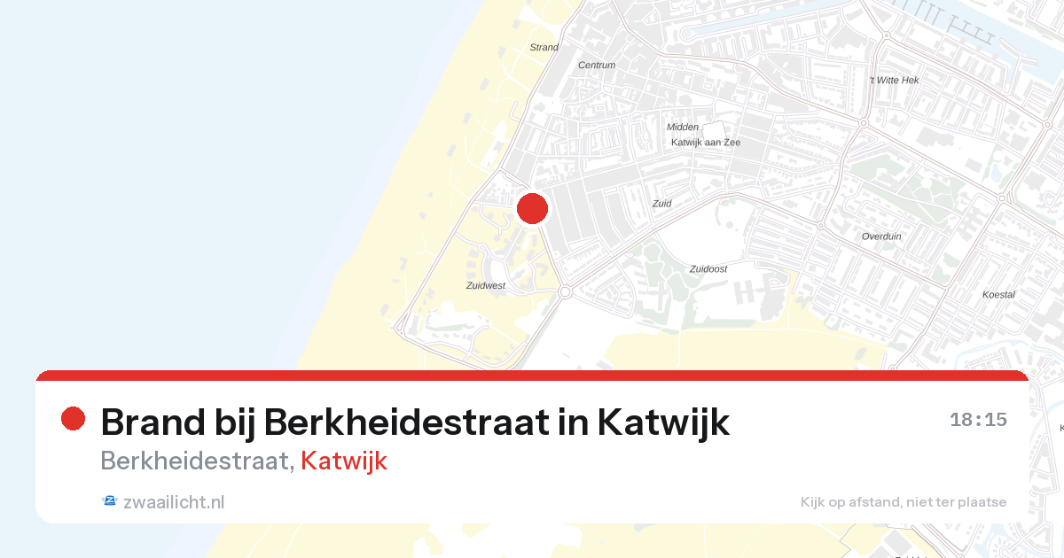 Brand bij Berkheidestraat in Katwijk — 3 mei 2026