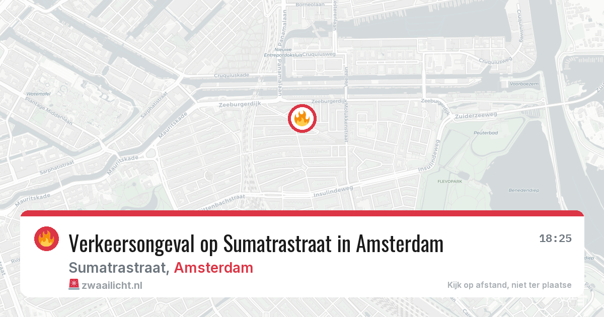 Verkeersongeval op Sumatrastraat in Amsterdam — 16 jun 2026