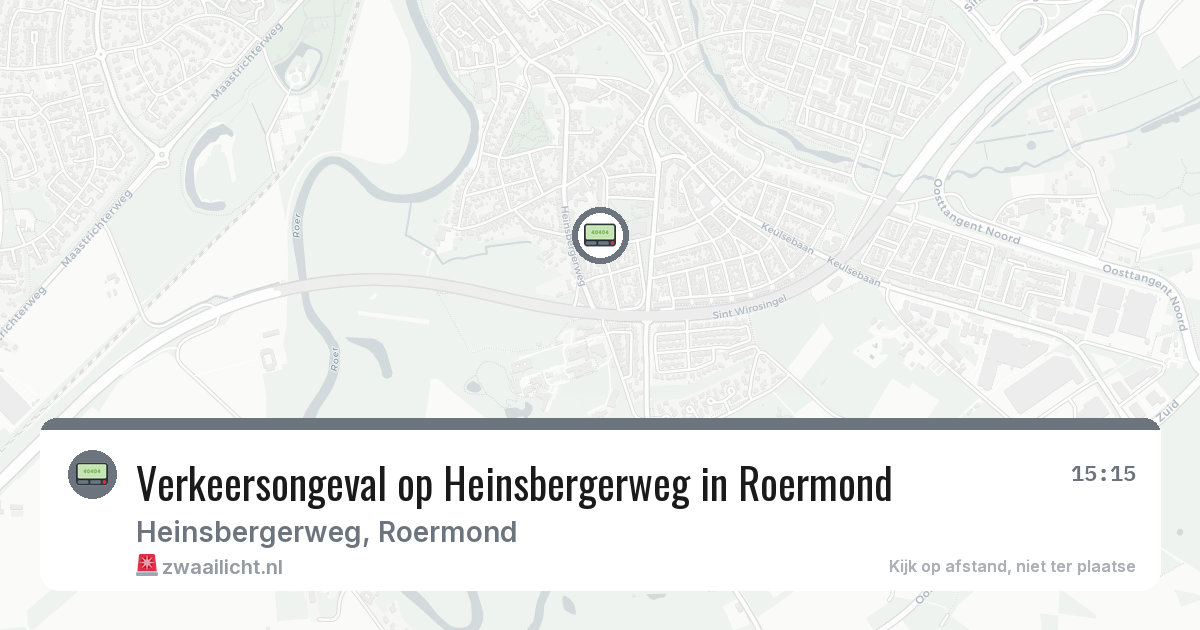 Verkeersongeval op Heinsbergerweg in Roermond — 20 jun 2026