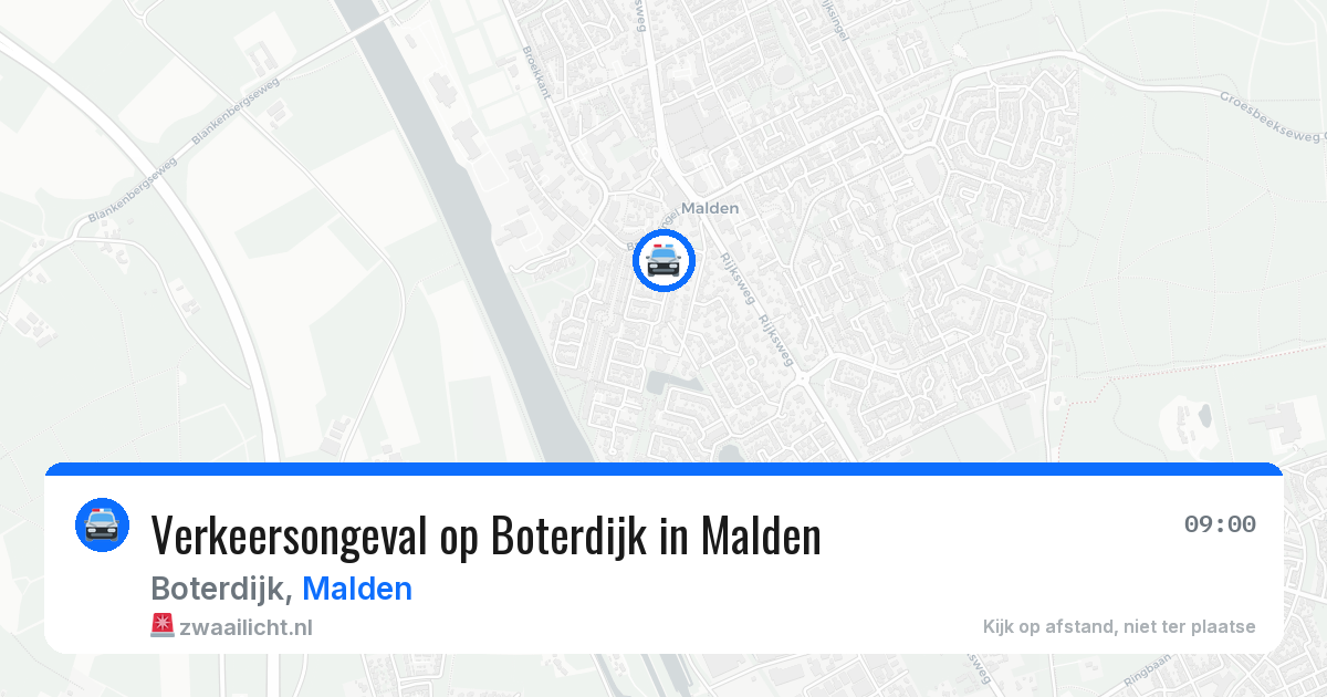 Verkeersongeval op Boterdijk in Malden — 19 mei 2026