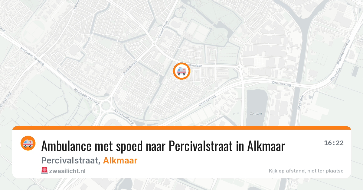 Ambulance met spoed naar Percivalstraat in Alkmaar — 20 jul 2026