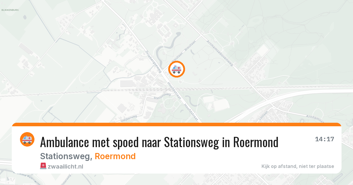 Ambulance met spoed naar Stationsweg in Roermond — 30 jul 2026