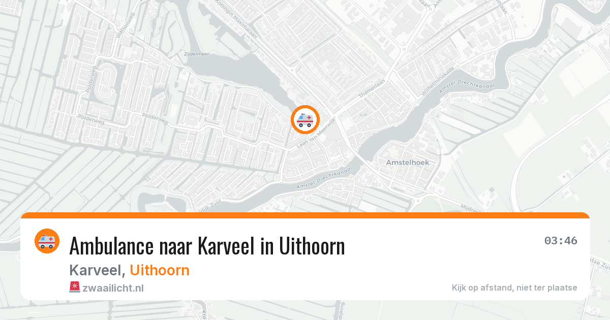 Ambulance naar Karveel in Uithoorn — 30 jun 2026