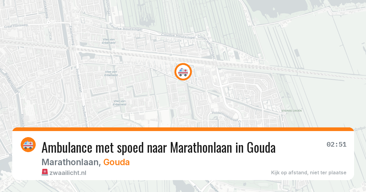 Ambulance met spoed naar Marathonlaan in Gouda — 6 jul 2026