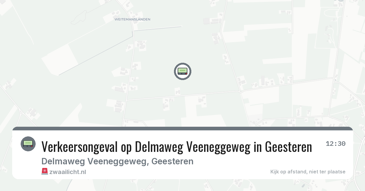 Verkeersongeval op Delmaweg Veeneggeweg in Geesteren — 8 feb 2026