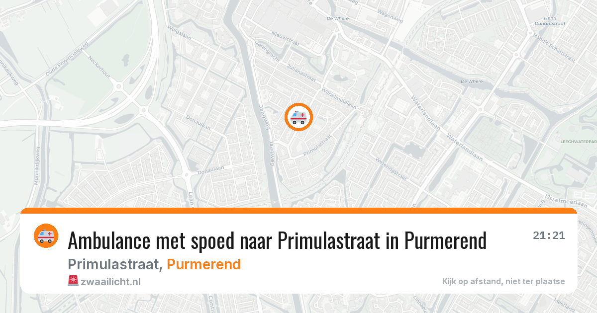 Ambulance met spoed naar Primulastraat in Purmerend — 11 mei 2026