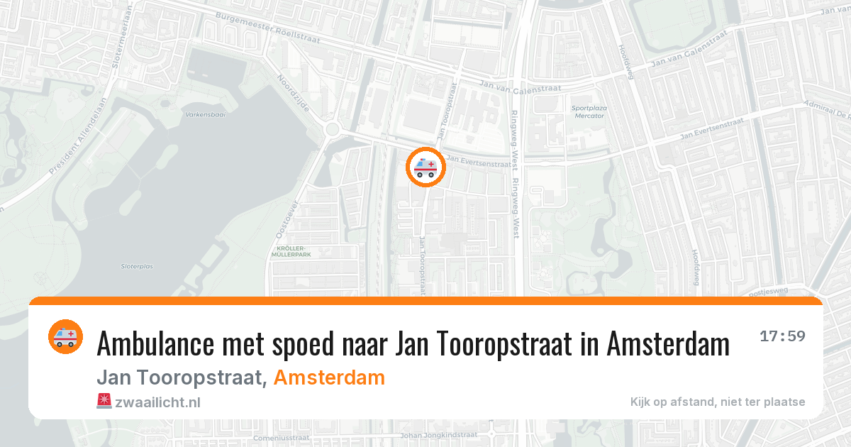 Ambulance met spoed naar Jan Tooropstraat in Amsterdam — 11 aug 2026