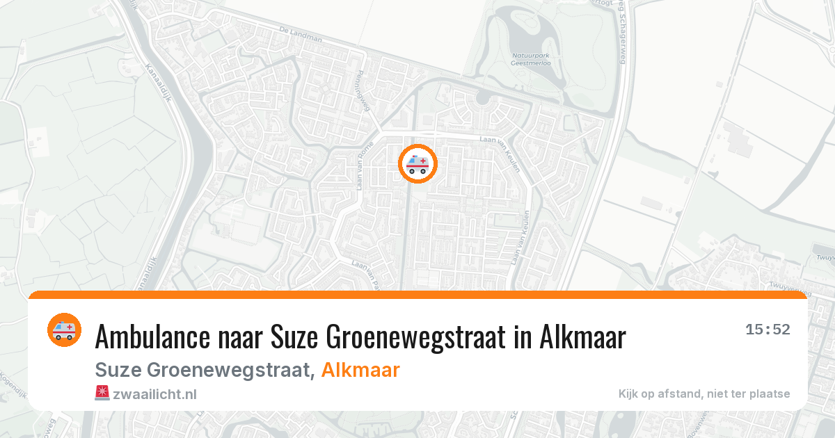 Ambulance naar Suze Groenewegstraat in Alkmaar — 6 mei 2026