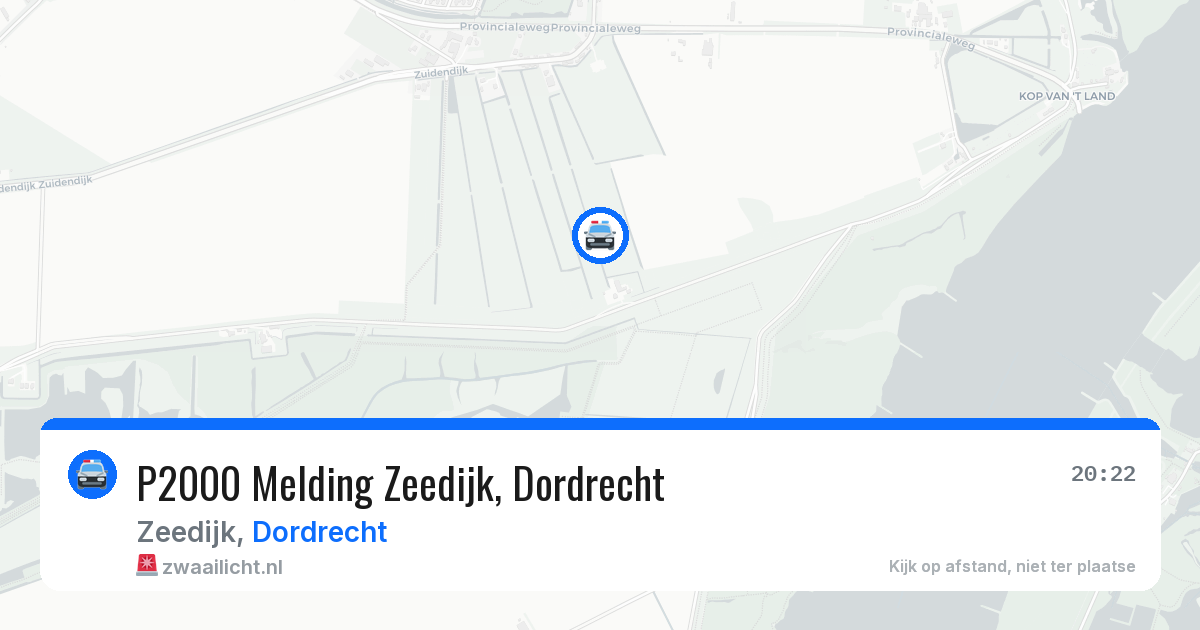 P2000 Melding Zeedijk, Dordrecht — 14 aug 2026