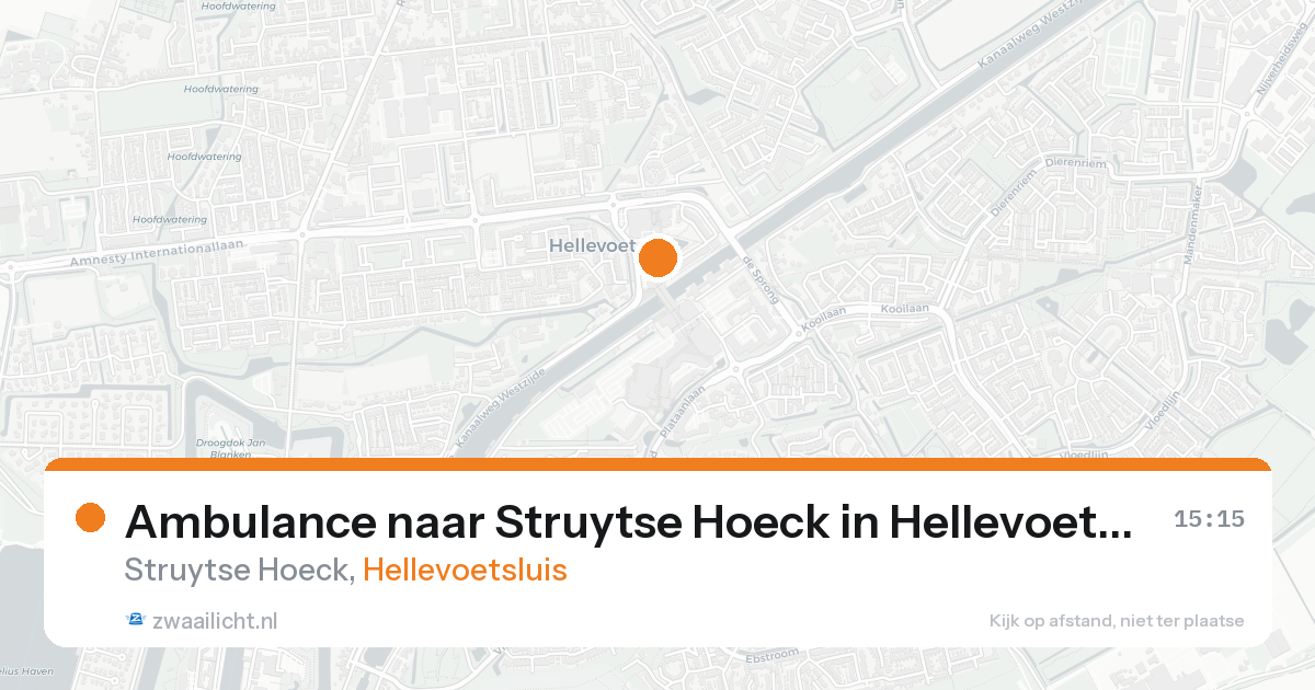 Ambulance naar Struytse Hoeck in Hellevoetsluis — 19 aug 2026