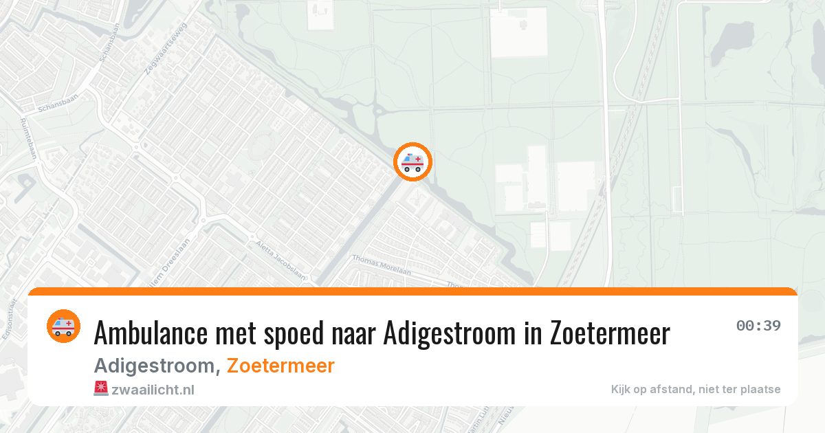 Ambulance met spoed naar Adigestroom in Zoetermeer — 19 jul 2026