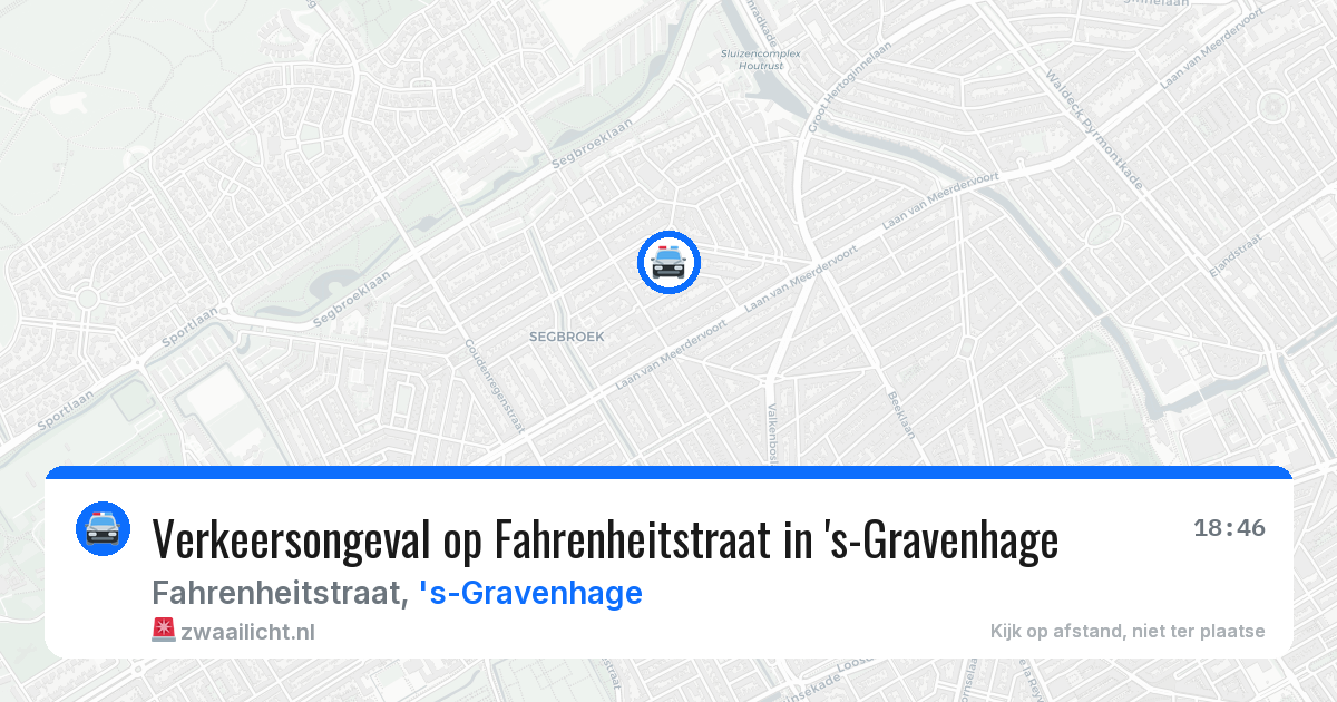 Verkeersongeval op Fahrenheitstraat in 's-Gravenhage — 30 apr 2026