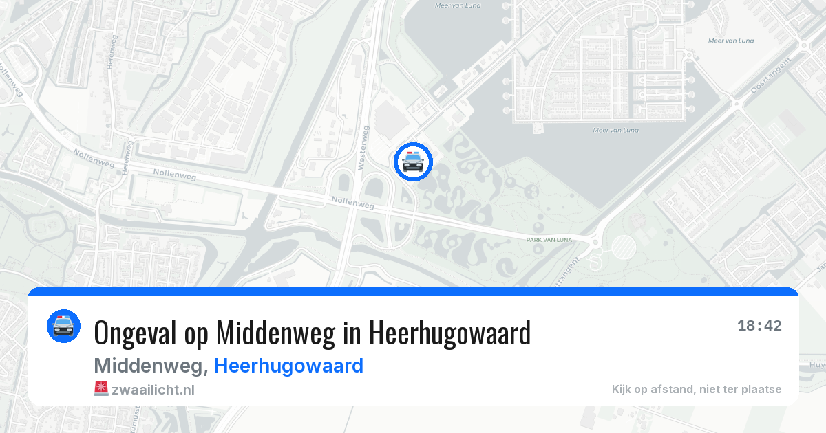 Ongeval op Middenweg in Heerhugowaard — 22 mrt 2026