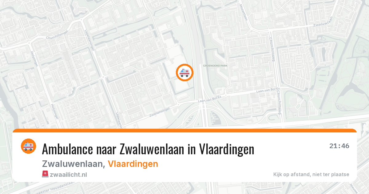 Ambulance naar Zwaluwenlaan in Vlaardingen — 2 apr 2026