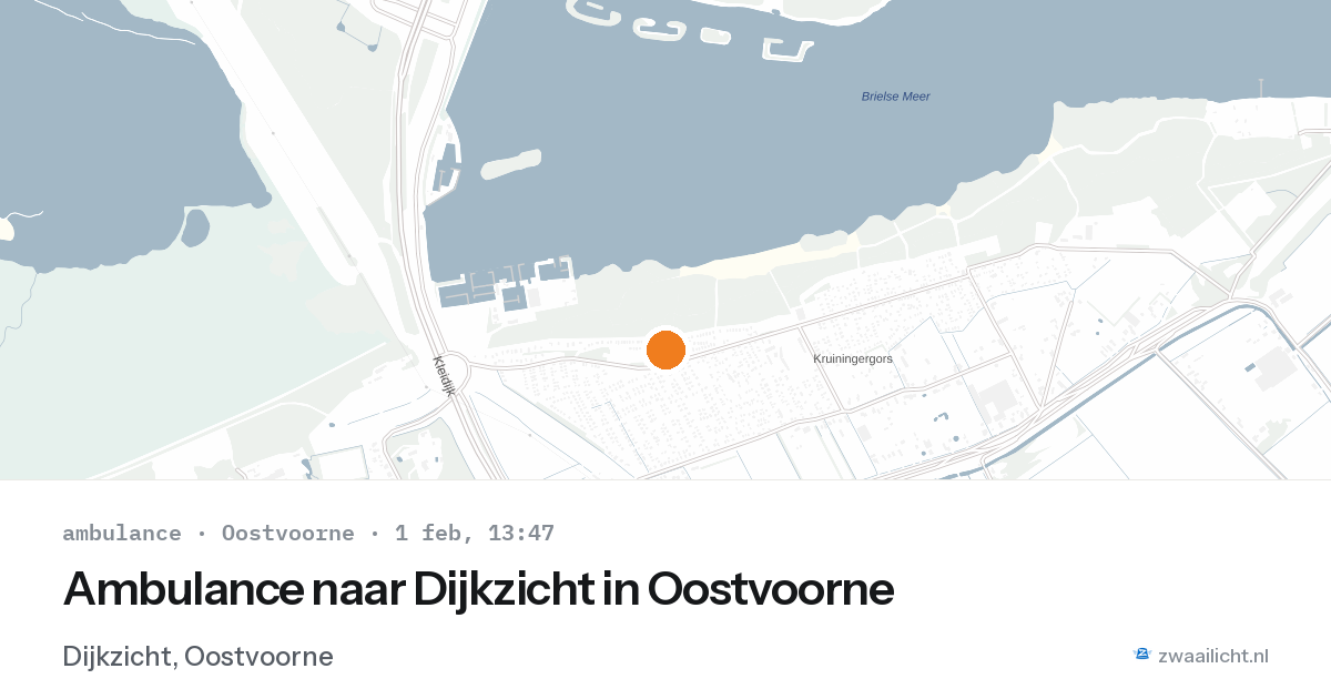 Ambulance naar Dijkzicht in Oostvoorne — 1 feb 2026