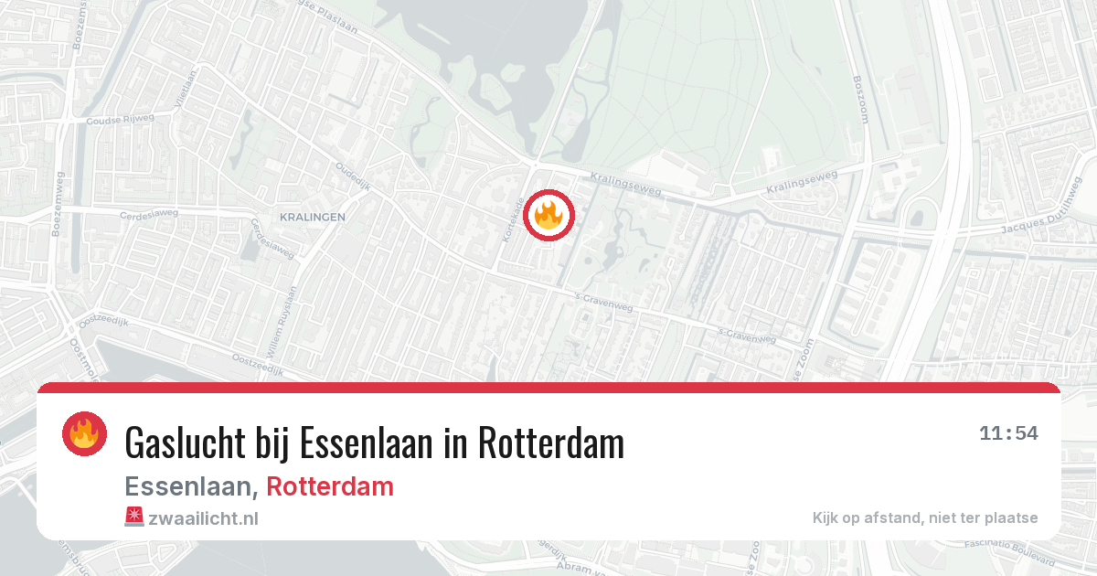 Gaslucht bij Essenlaan in Rotterdam — 29 apr 2026