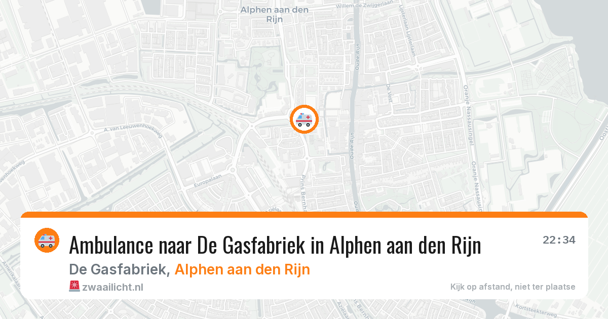 Ambulance naar De Gasfabriek in Alphen aan den Rijn — 17 mei 2026