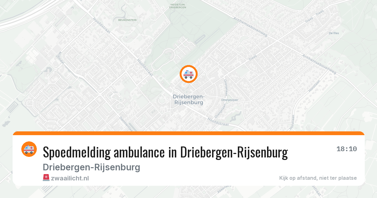 Spoedmelding ambulance in Driebergen-Rijsenburg — 15 jun 2026
