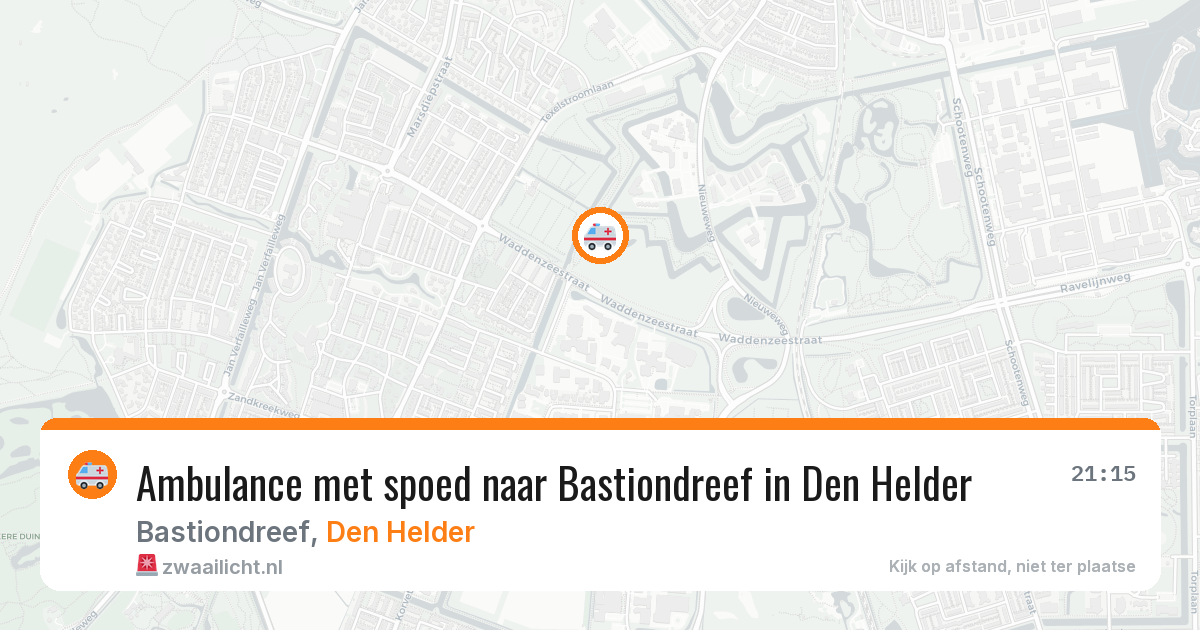 Ambulance met spoed naar Bastiondreef in Den Helder — 3 aug 2026