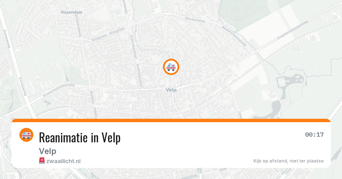Reanimatie in Velp — 9 aug 2026