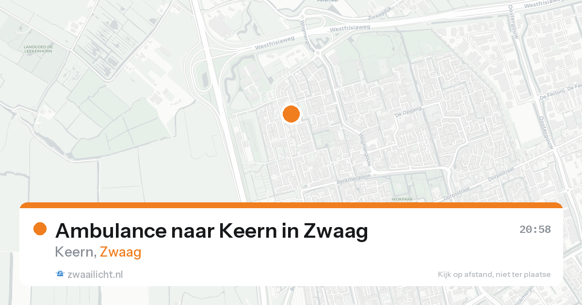 Ambulance naar Keern in Zwaag — 24 aug 2026