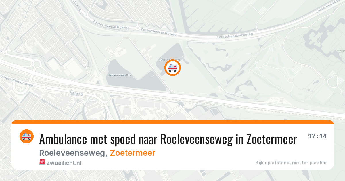 Ambulance met spoed naar Roeleveenseweg in Zoetermeer — 27 jun 2026