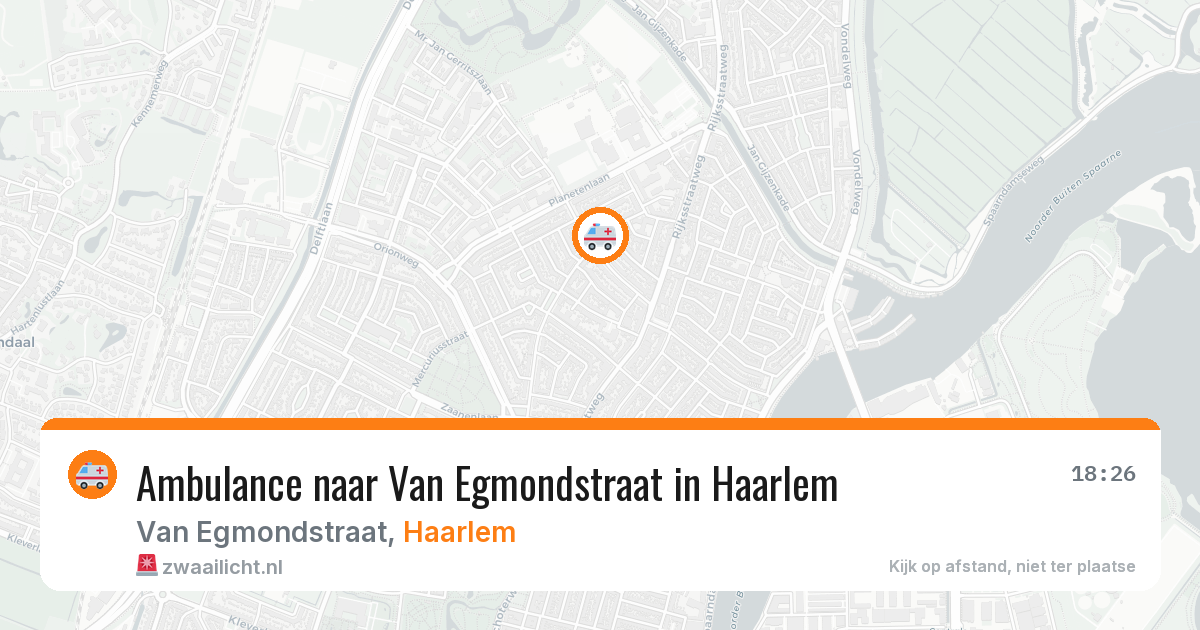 Ambulance naar Van Egmondstraat in Haarlem — 16 mrt 2026