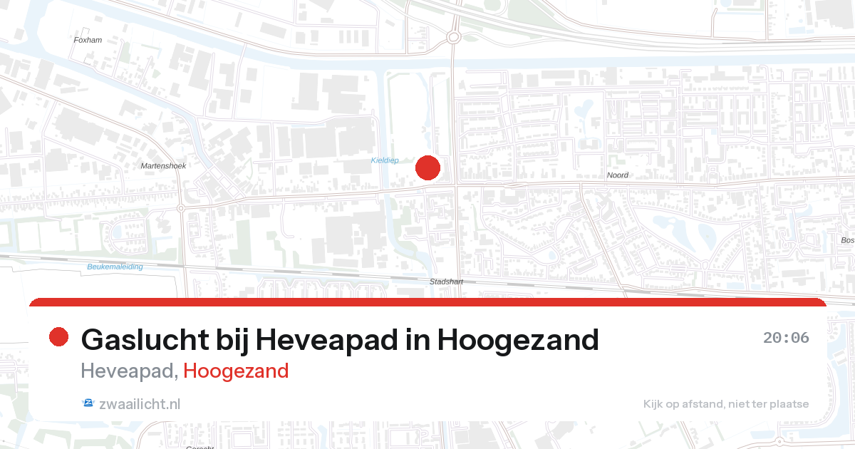 Gaslucht bij Heveapad in Hoogezand — 26 aug 2026