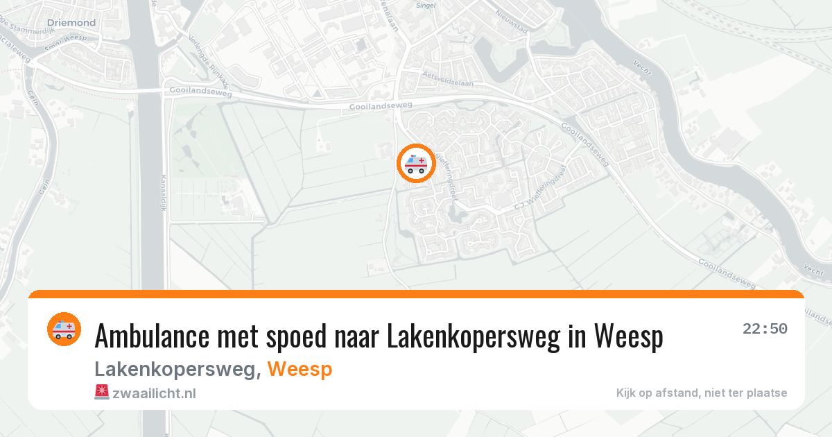 Ambulance met spoed naar Lakenkopersweg in Weesp — 19 mei 2026