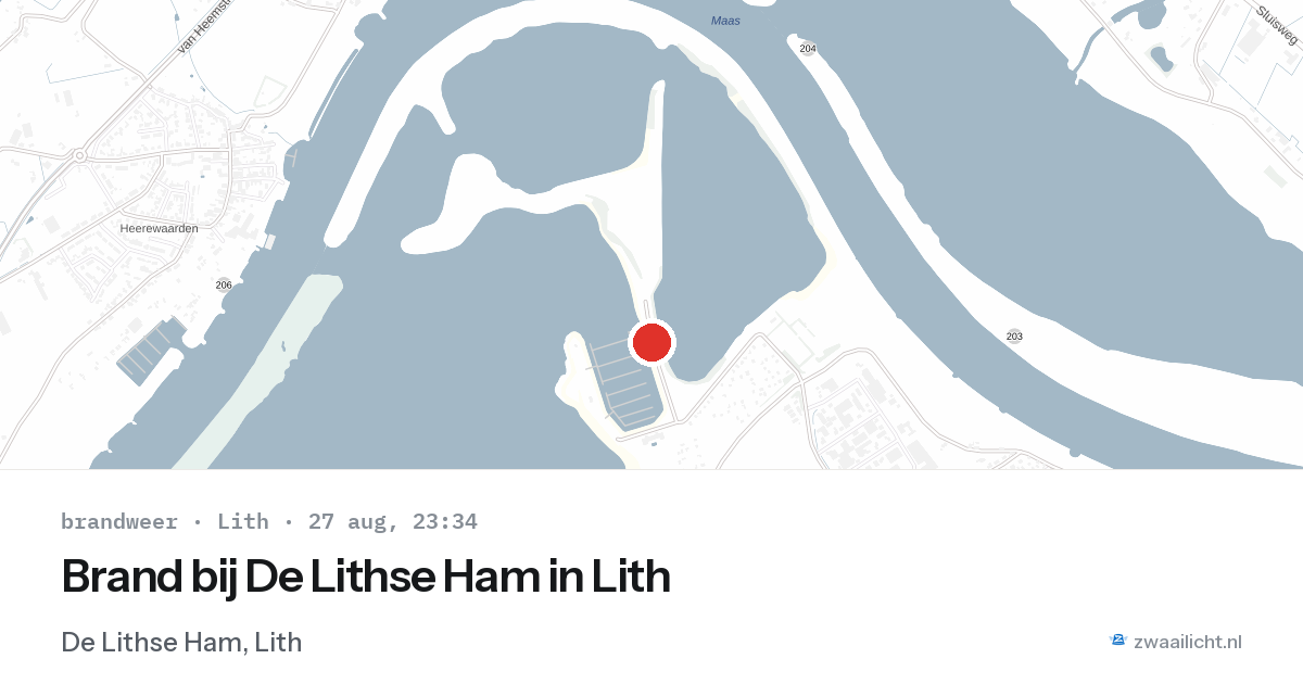 Brand bij De Lithse Ham in Lith — 27 aug 2026