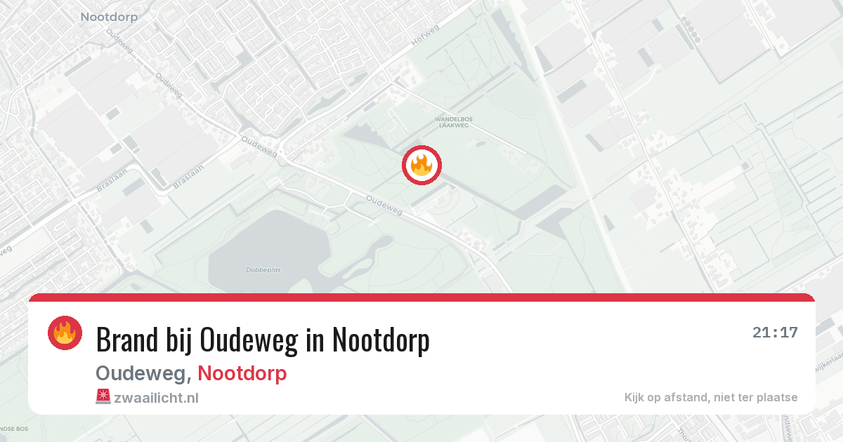 Brand bij Oudeweg in Nootdorp — 12 jun 2026