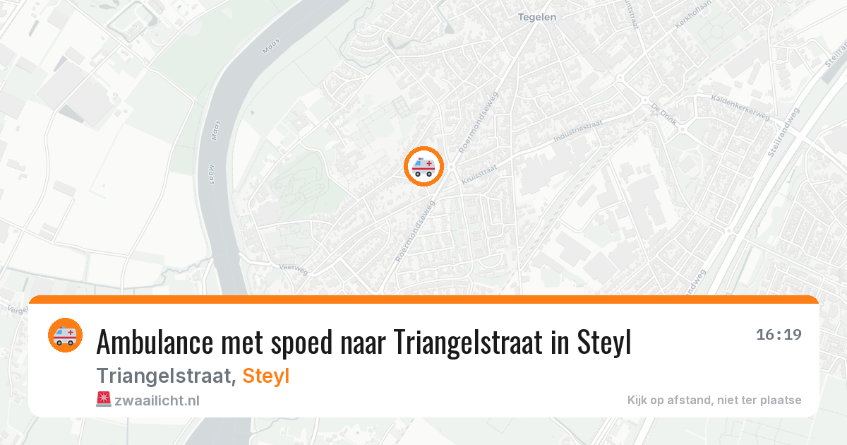 Ambulance met spoed naar Triangelstraat in Steyl — 20 mei 2026