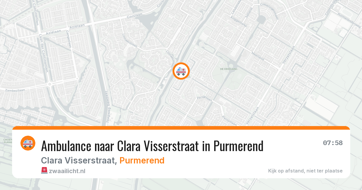 Ambulance naar Clara Visserstraat in Purmerend — 1 jul 2026