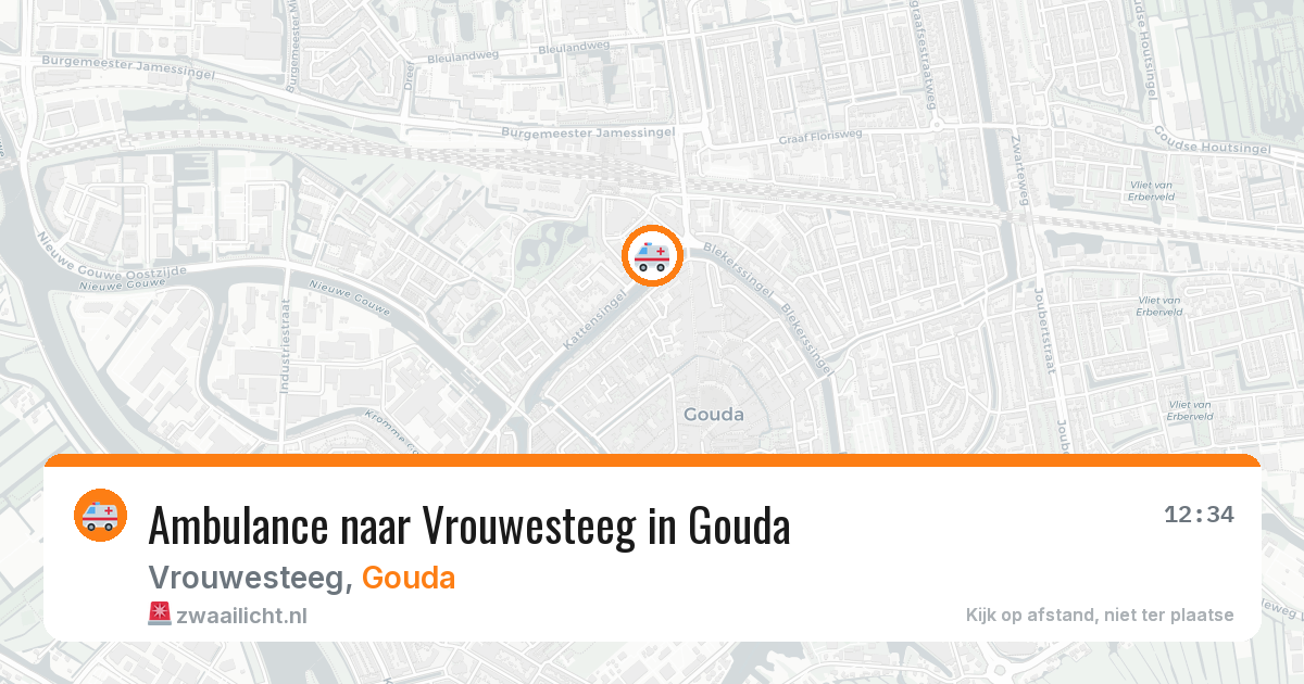 Ambulance naar Vrouwesteeg in Gouda — 7 apr 2026