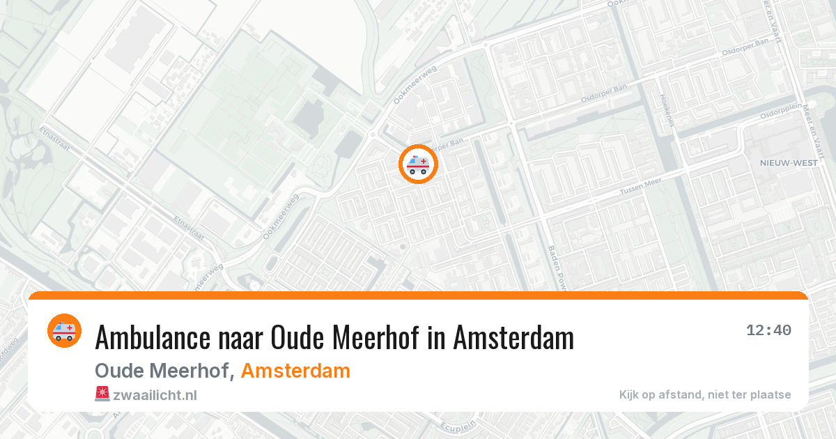 Ambulance naar Oude Meerhof in Amsterdam — 4 jul 2026