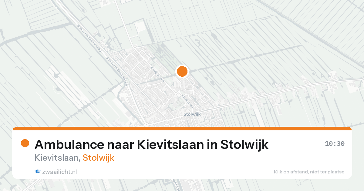 Ambulance naar Kievitslaan in Stolwijk — 13 aug 2026