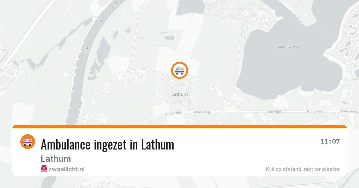 Ambulance ingezet in Lathum — 9 mei 2026
