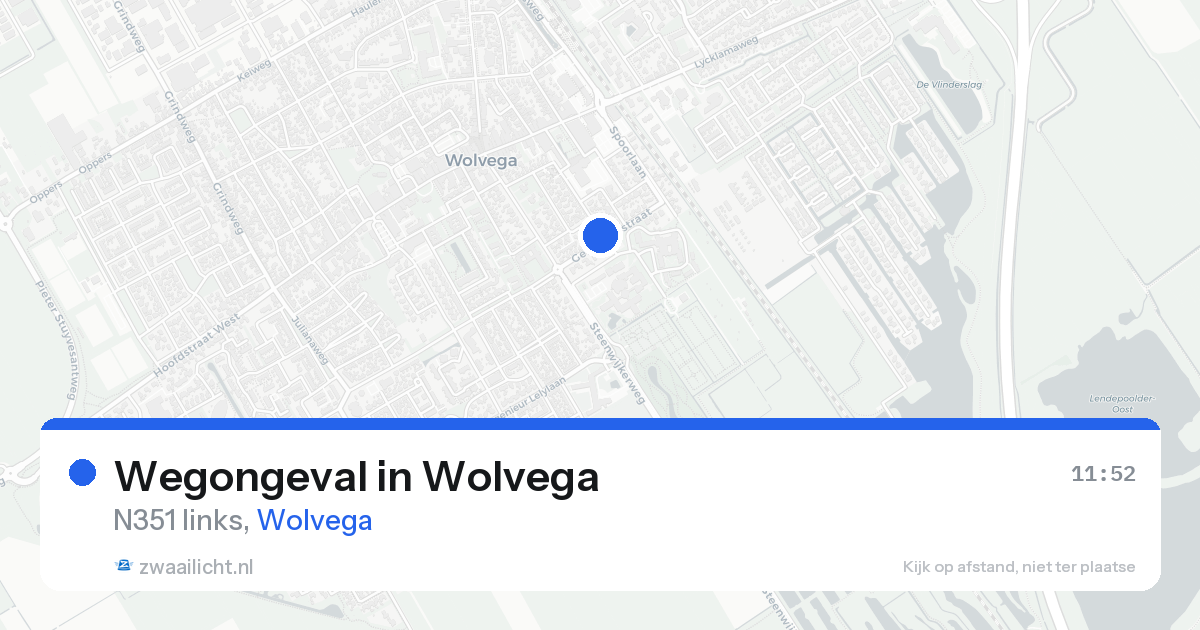 Wegongeval in Wolvega — 20 aug 2026