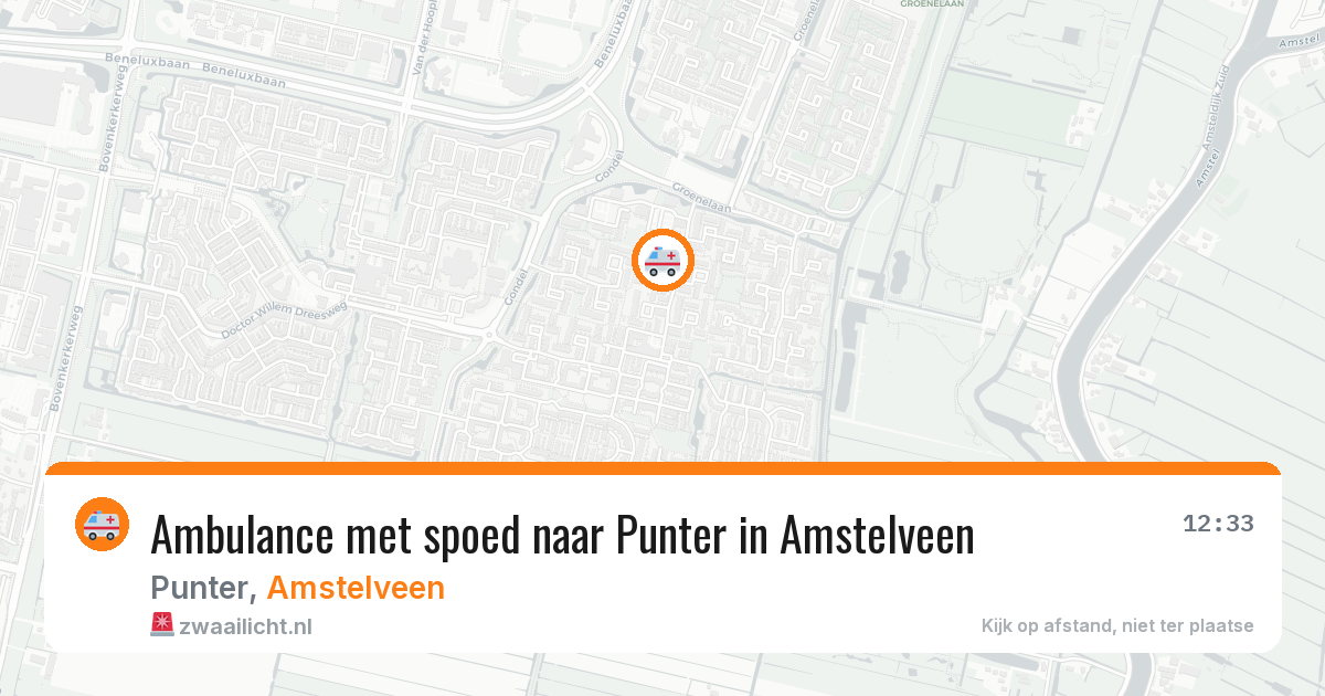 Ambulance met spoed naar Punter in Amstelveen — 31 jul 2026