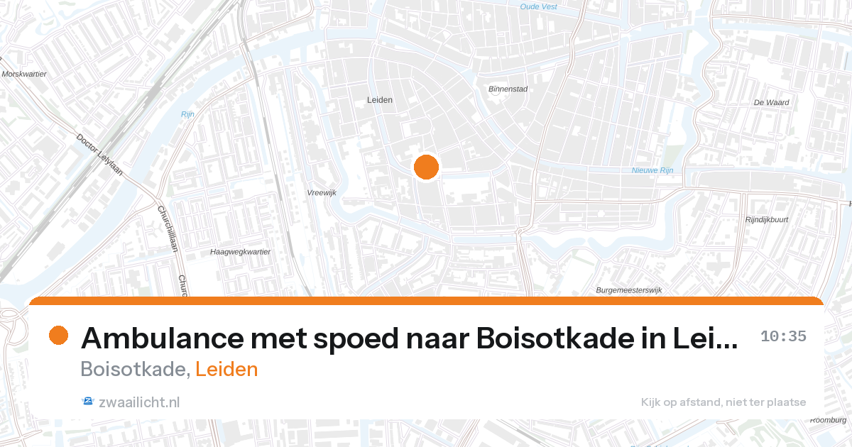 Ambulance met spoed naar Boisotkade in Leiden — 28 aug 2026