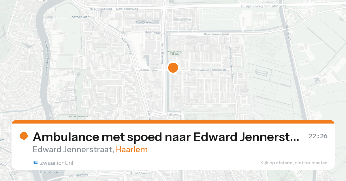 Ambulance met spoed naar Edward Jennerstraat in Haarlem — 6 jun 2026